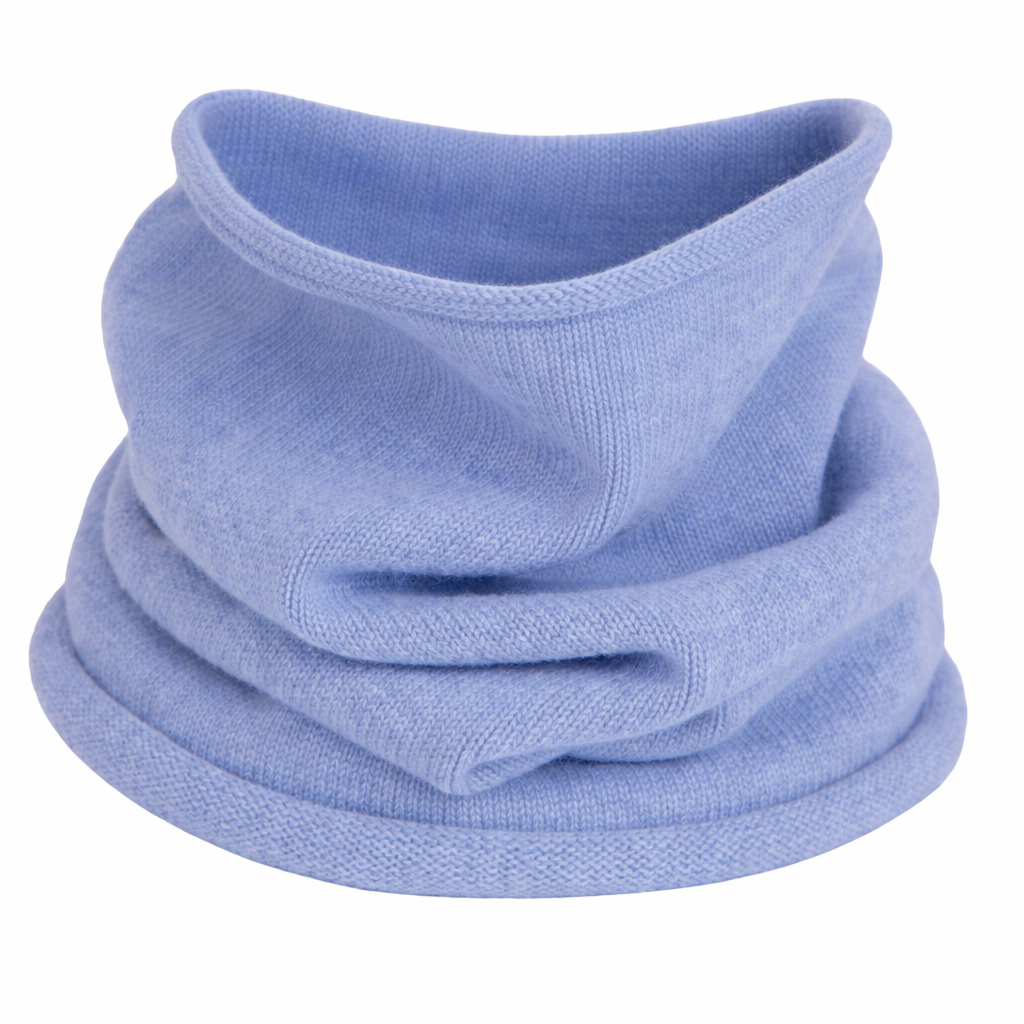 Women's Plain Knit Pure Cashmere Neck Warmer Made in Italy Elegant and Comfortable to Keep Warm and Cozy in High-Quality Plain Knit
