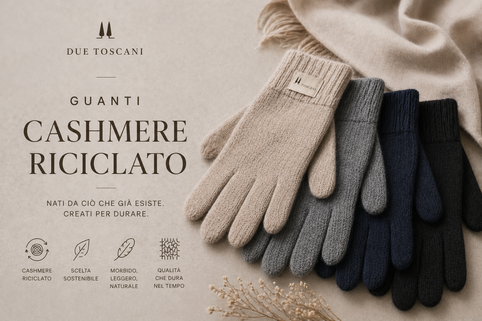 Guanti in Cashmere Riciclato