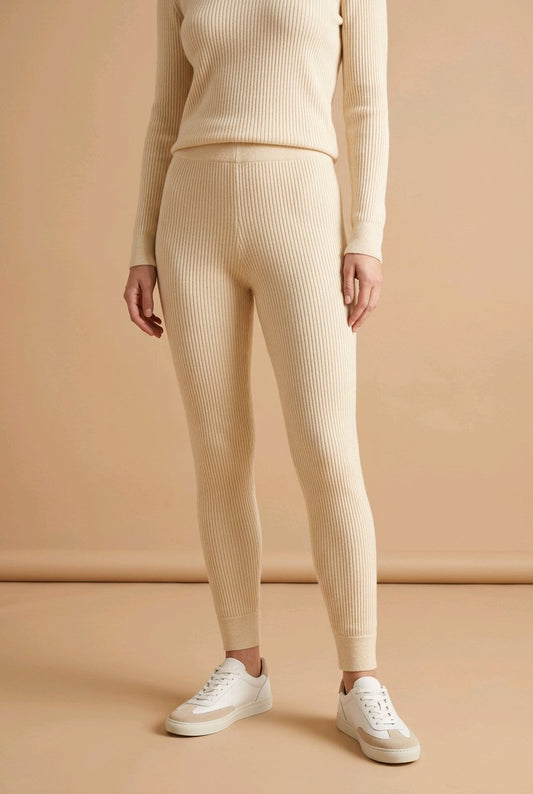 Women's Ribbed Extra-Fine Merino Wool Leggings