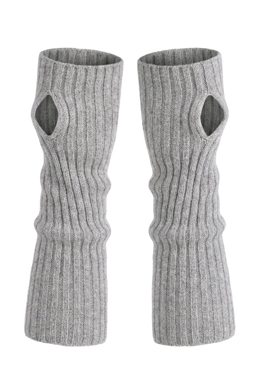 Manicotti donna a coste in puro cashmere vergine | Made in Italy