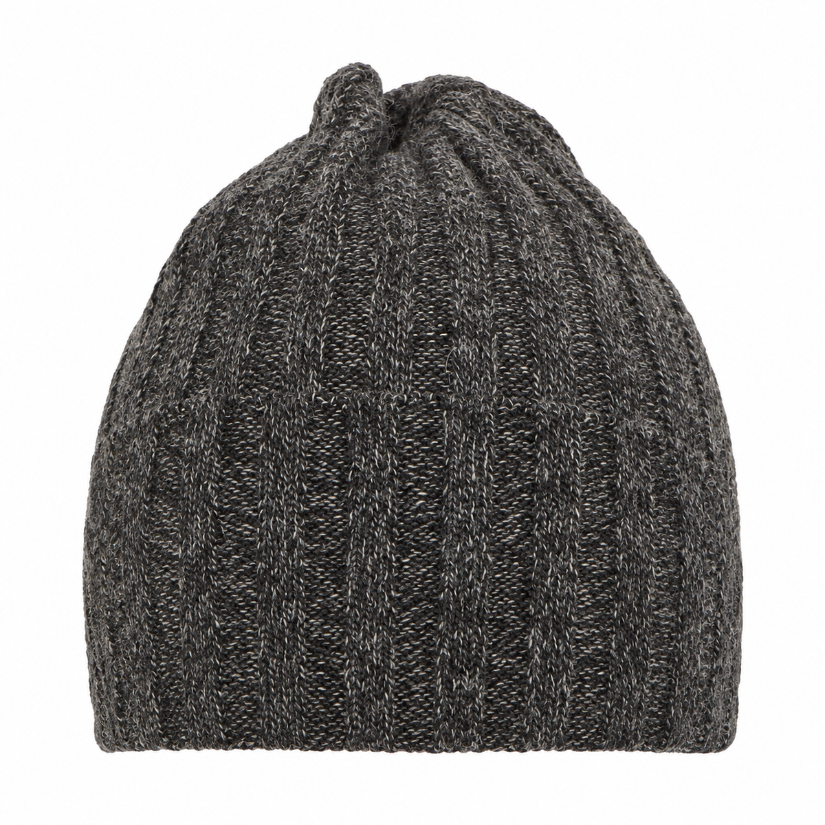 Due Toscani Bonnet côtelé en pur cachemire Couleurs chinées Fabriqué en Italie Élégance artisanale Accessoire polyvalent