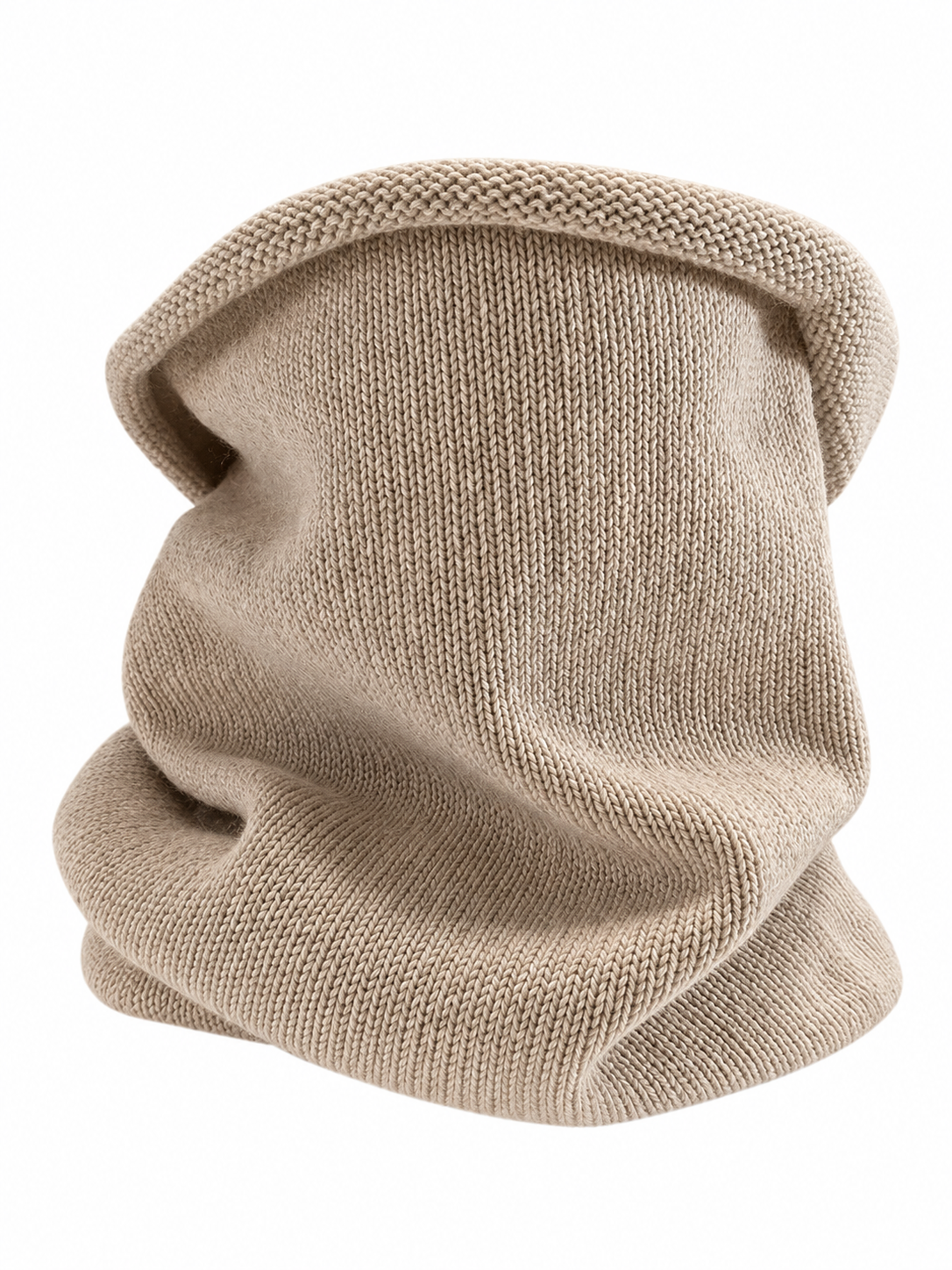Scaldacollo Donna a Maglia Rasata Puro Cashmere Made in Italy