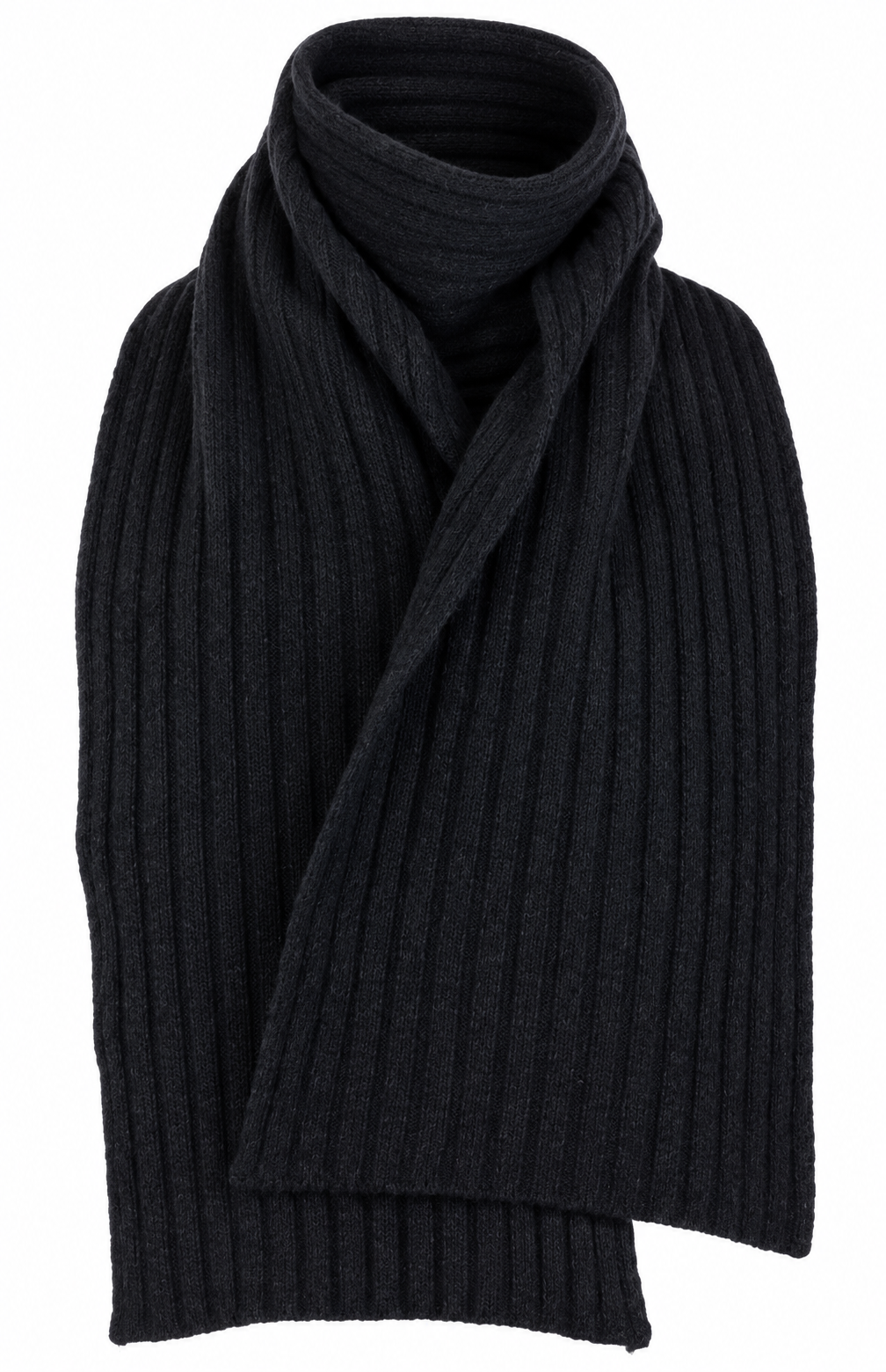 Ultra-Soft Ribbed Unisex Scarf in Pure Cashmere 30x180 cm Made in Italy Elegant and Timeless Accessory