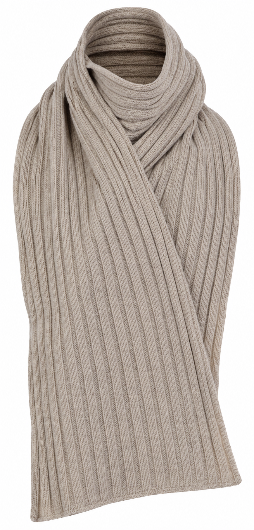 Ultra-Soft Ribbed Unisex Scarf in Pure Cashmere 30x180 cm Made in Italy Elegant and Timeless Accessory