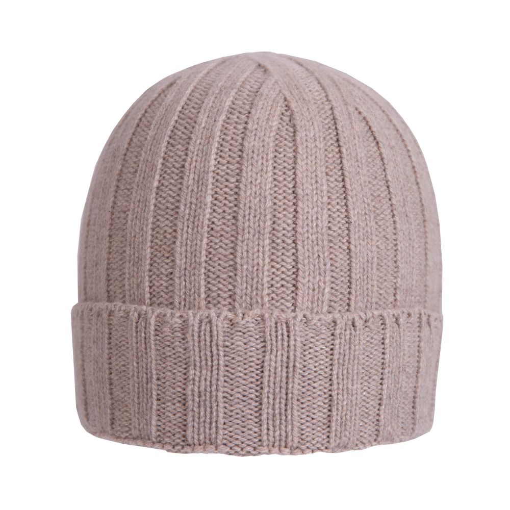 Berretto a coste in cashmere riciclato made in Prato