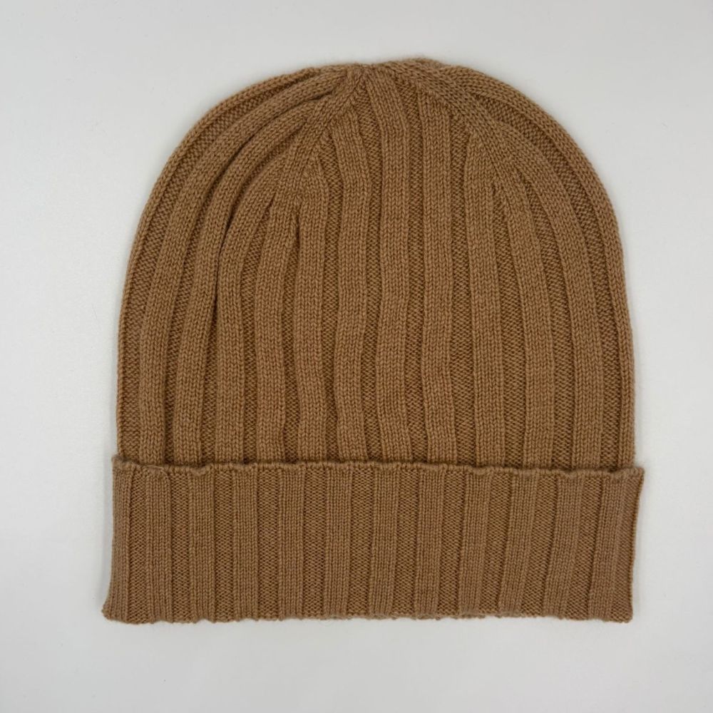 Cappellino a coste 100% cashmere superior Due Toscani Made in Tuscany