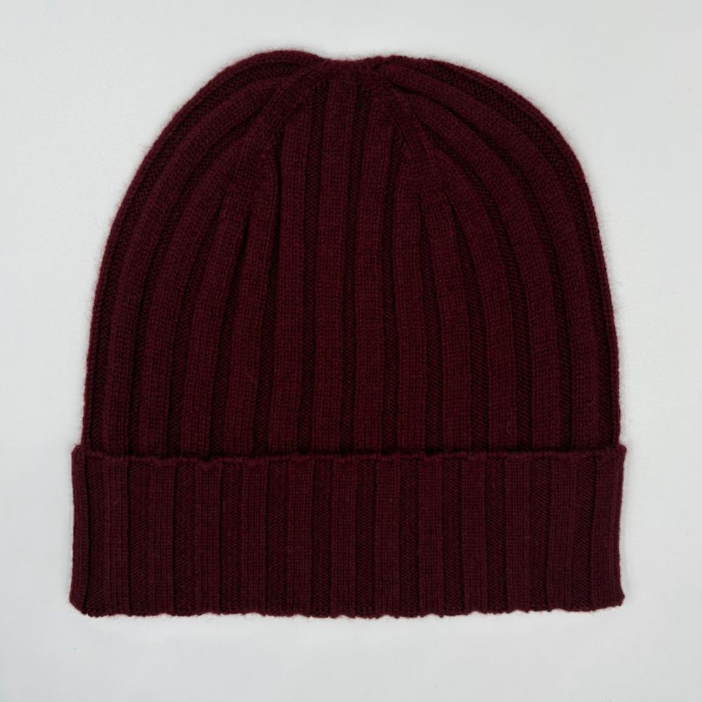 Cappellino a coste 100% cashmere superior Due Toscani Made in Tuscany