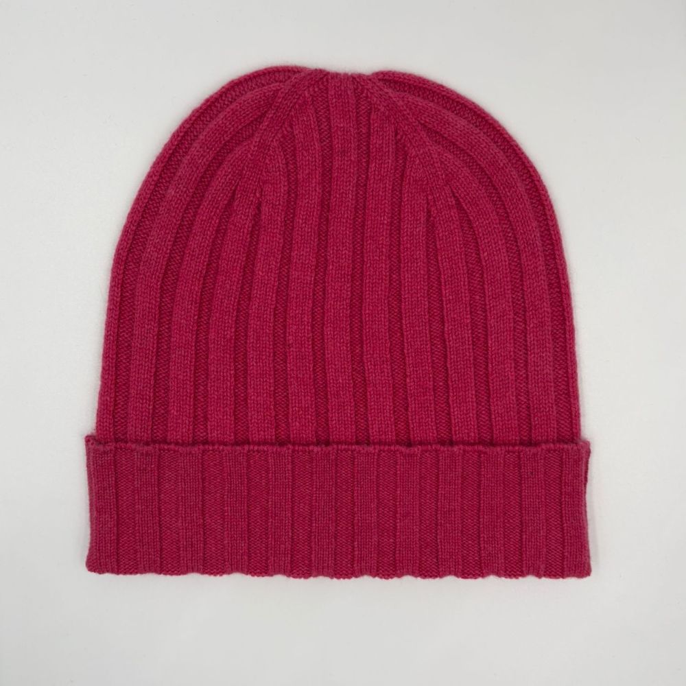 Cappellino a coste 100% cashmere superior Due Toscani Made in Tuscany