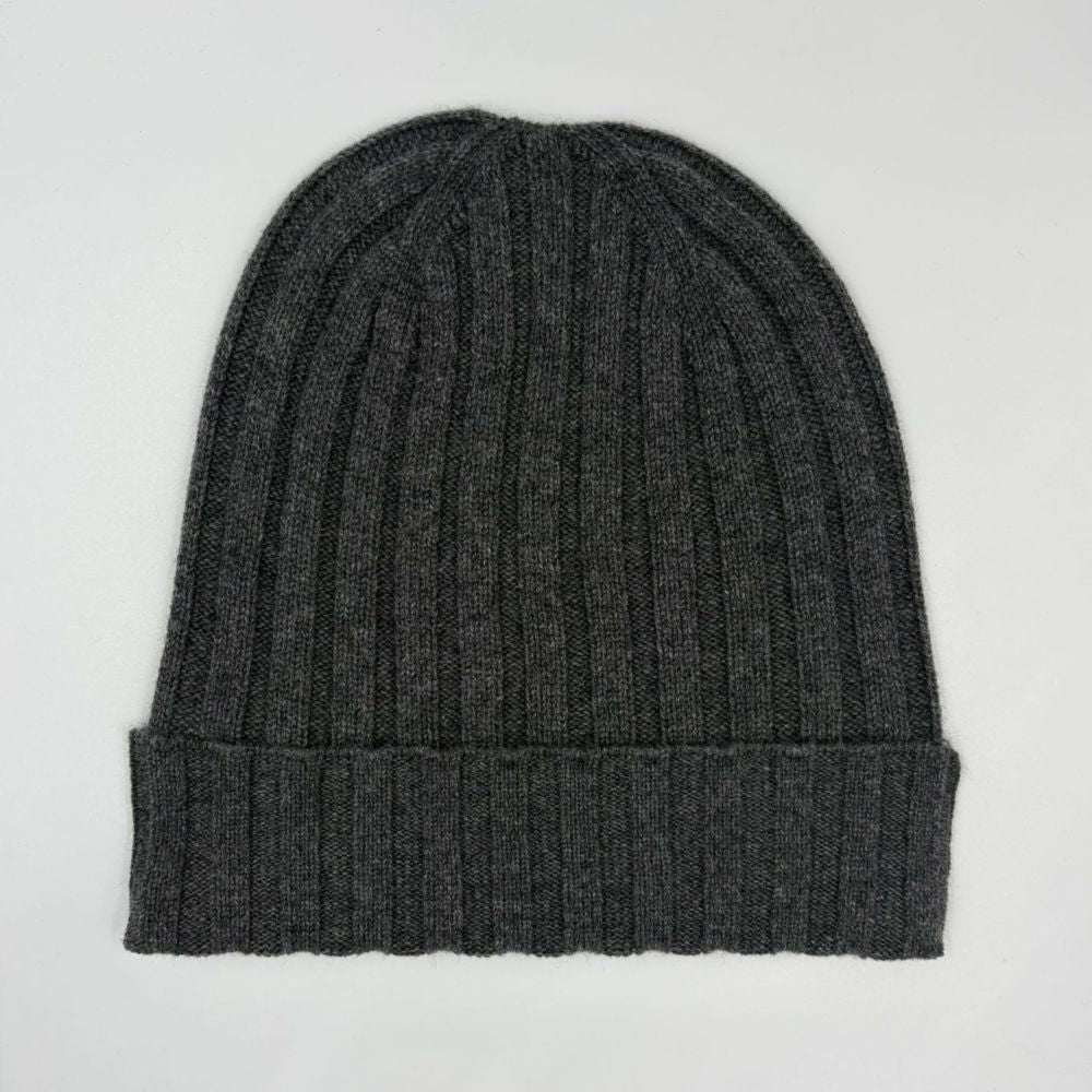 Cappellino a coste 100% cashmere superior Due Toscani Made in Tuscany