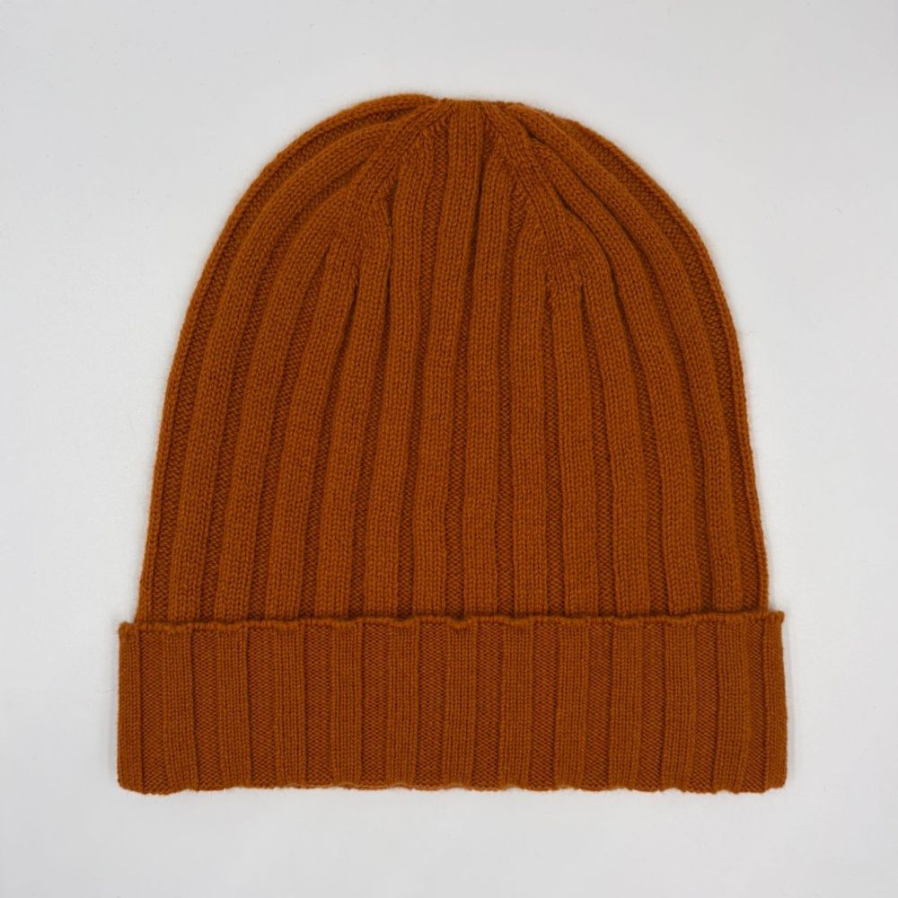 Cappellino a coste 100% cashmere superior Due Toscani Made in Tuscany