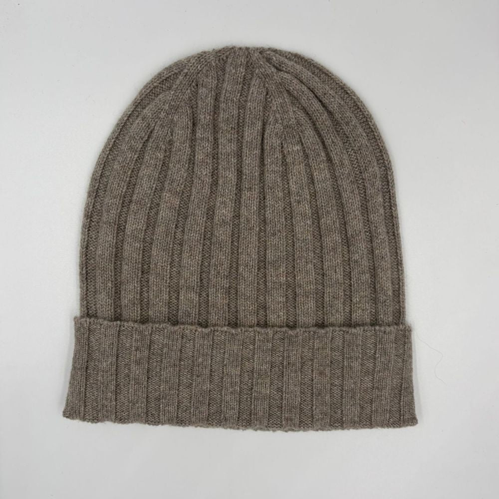Cappellino a coste 100% cashmere superior Due Toscani Made in Tuscany