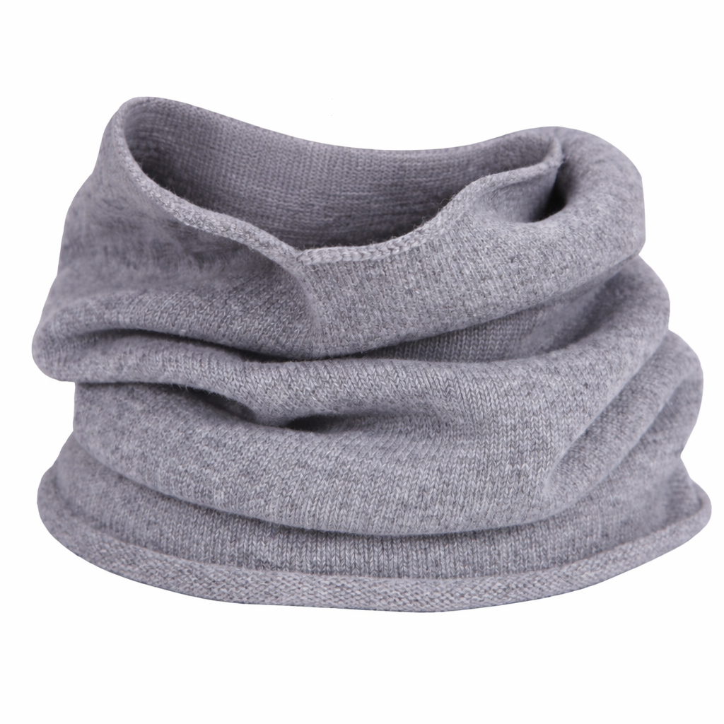 Scaldacollo Donna a Maglia Rasata Puro Cashmere Made in Italy