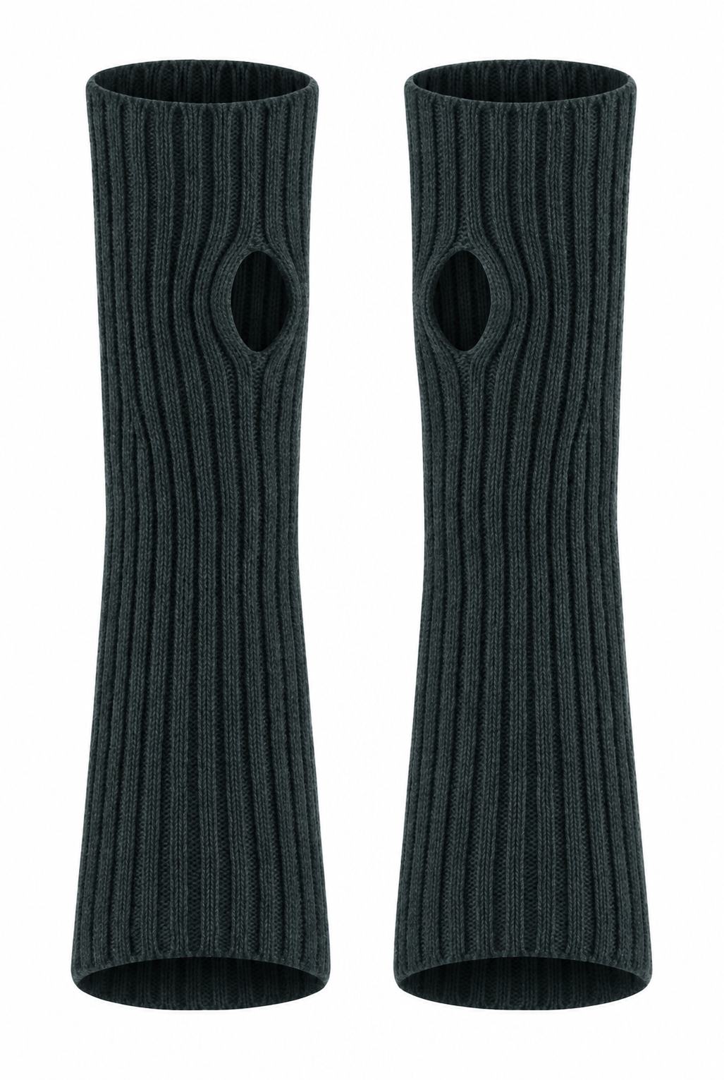 Manicotti donna a coste in puro cashmere vergine | Made in Italy