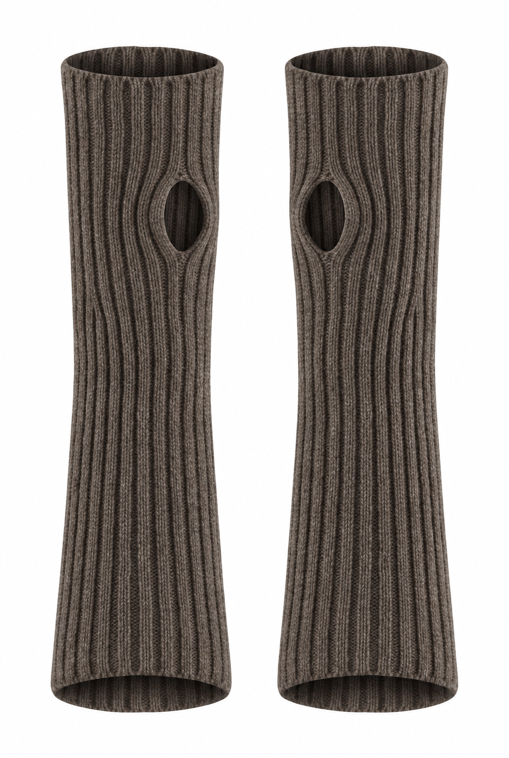 Manicotti donna a coste in puro cashmere vergine | Made in Italy