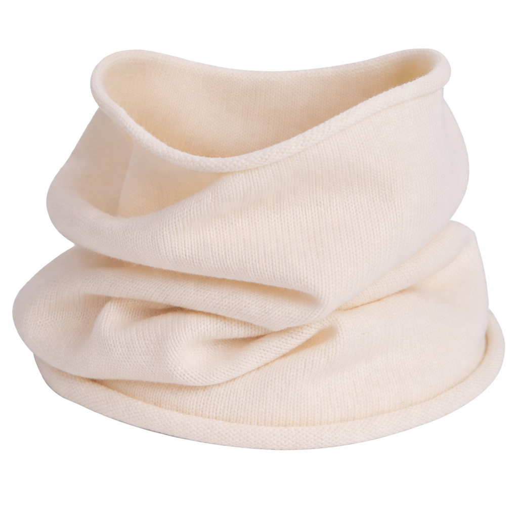 Scaldacollo Donna a Maglia Rasata Puro Cashmere Made in Italy