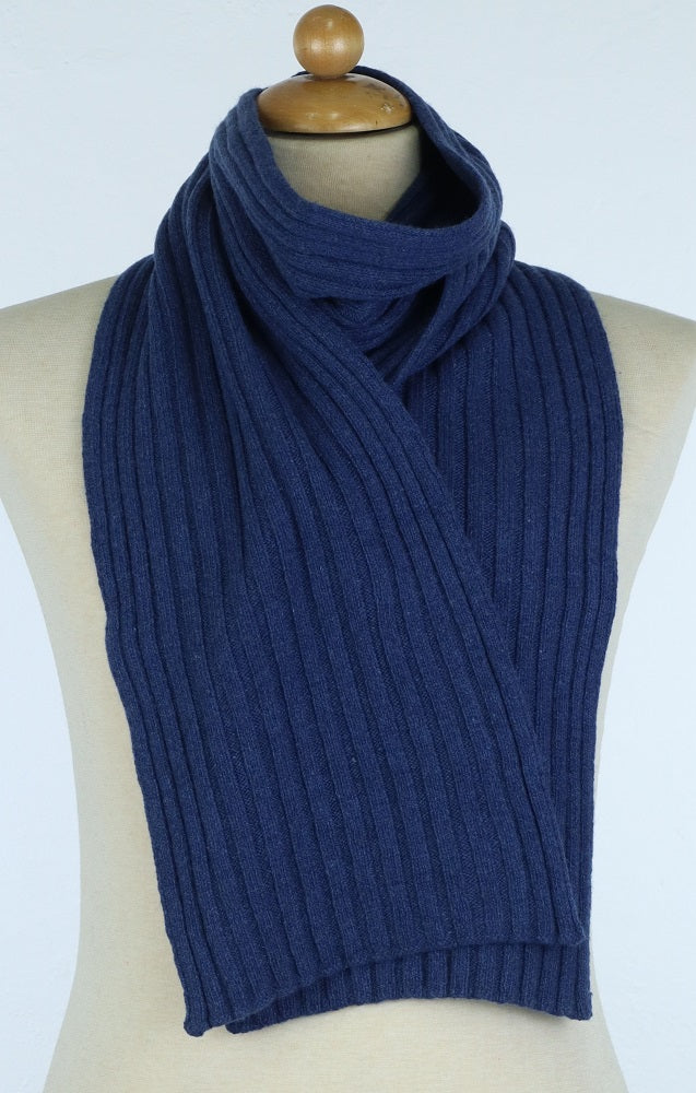 Morbidissima Sciarpa a Coste Unisex in Puro Cashmere Riciclato 25x160 cm Made in Italy Accessorio Elegante e Sostenibile