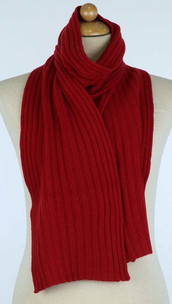 Morbidissima Sciarpa a Coste Unisex in Puro Cashmere Riciclato 25x160 cm Made in Italy Accessorio Elegante e Sostenibile