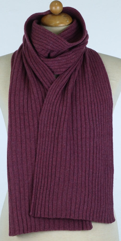 Morbidissima Sciarpa a Coste Unisex in Puro Cashmere Riciclato 25x160 cm Made in Italy Accessorio Elegante e Sostenibile