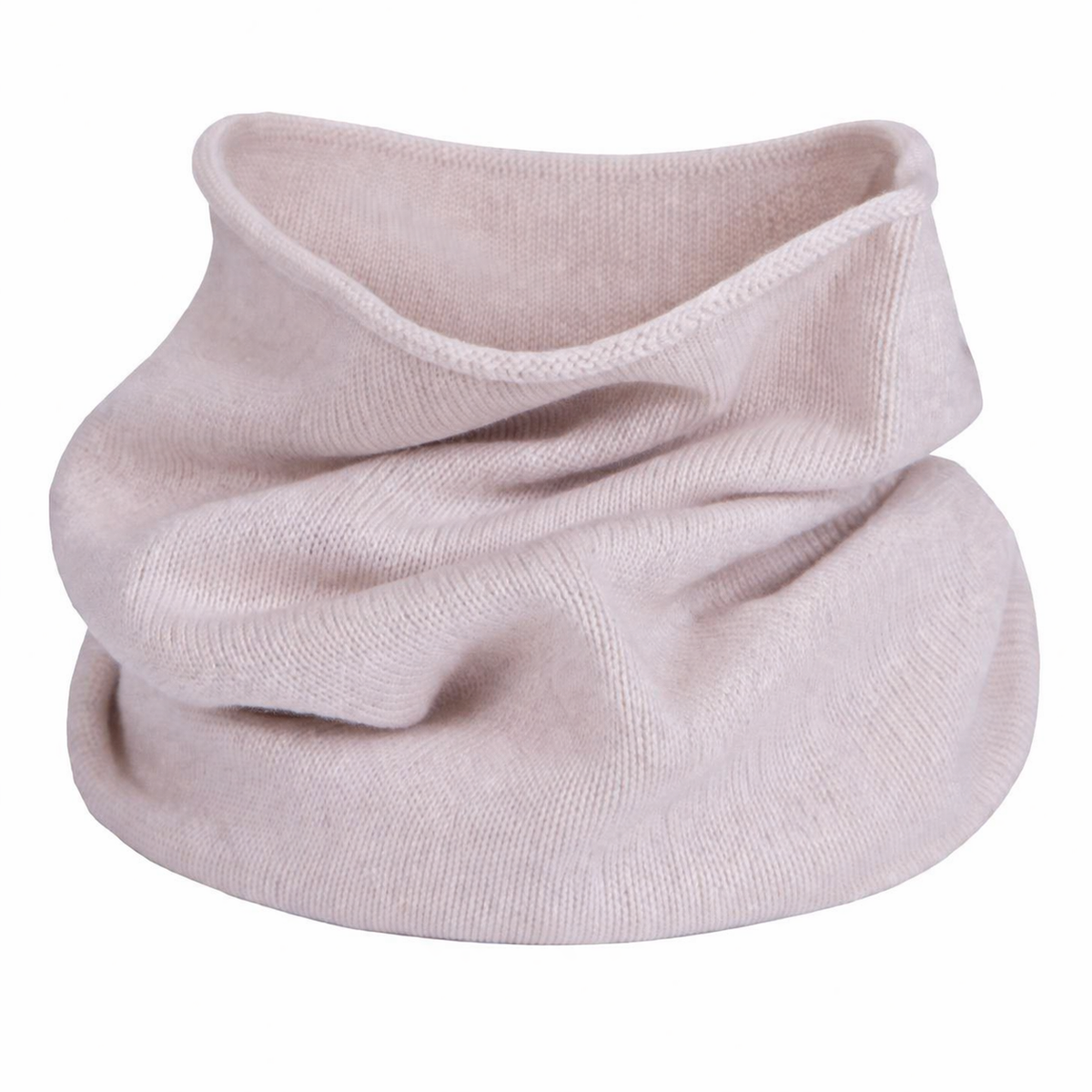 Scaldacollo Donna a Maglia Rasata Puro Cashmere Made in Italy