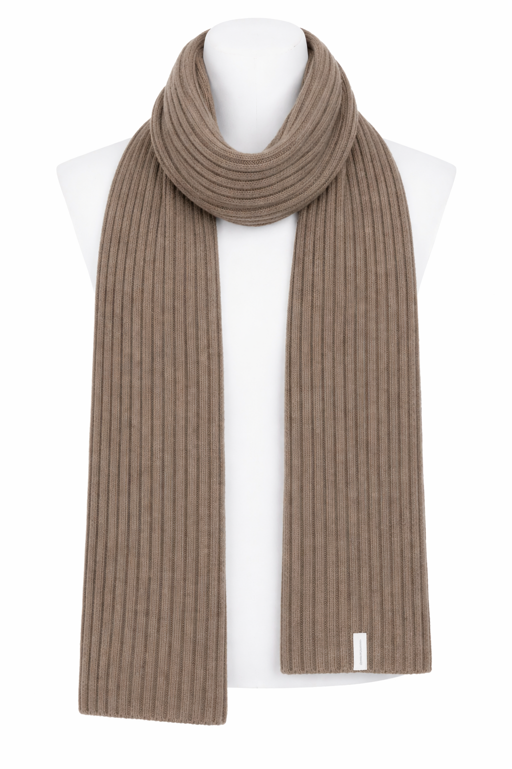 Morbidissima Sciarpa a Coste Unisex in Puro Cashmere Riciclato 25x160 cm Made in Italy Accessorio Elegante e Sostenibile